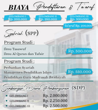 Rincian Biaya Sekolah Tinggi Agama Islam Al Fithrah Perguruan Tinggi Agama Islam